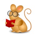 Mouse Reading a Book