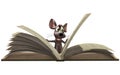 Mouse reading book Royalty Free Stock Photo