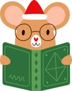 Mouse Reading Book Royalty Free Stock Photo
