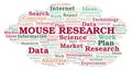 Mouse Research word cloud. Royalty Free Stock Photo