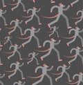 Mouse is running pattern seamless. rats run background. Baby fabric texture Royalty Free Stock Photo