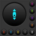 Mouse scroll down dark push buttons with color icons Royalty Free Stock Photo
