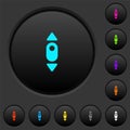 Mouse scroll up dark push buttons with color icons Royalty Free Stock Photo
