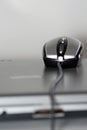 Mouse on a silver laptop