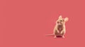 Innovative Page Design: Charming Mouse On Pink Background