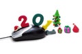 Mouse, Text 2011, Christmas Tree and Gifts - 2