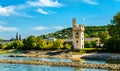 The Mouse Tower of Bingen am Rhein in the Rhine Gorge, Germany Royalty Free Stock Photo