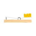 Mouse trap cheese icon, flat style Royalty Free Stock Photo