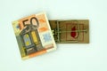 Mouse trap with 50 euro note