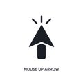 mouse up arrow isolated icon. simple element illustration from ultimate glyphicons concept icons. mouse up arrow editable logo