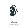 Mouse vector icon on white background. Flat vector mouse icon symbol sign from modern electronic devices collection for mobile Royalty Free Stock Photo