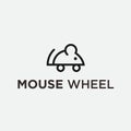 mouse wheel logo or rat icon Royalty Free Stock Photo