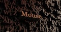 Mouse - Wooden 3D rendered letters/message