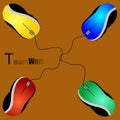 Mouses team work Royalty Free Stock Photo