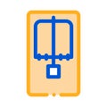 Mousetrap Above View Icon Vector Outline Illustration