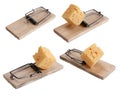 Mousetrap baited with cheese Royalty Free Stock Photo