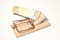 Mousetrap with 200-Euro-Note