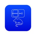 Mousetrap icon blue vector