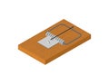 Mousetrap isolated. Mouse trap Vector illustration Royalty Free Stock Photo