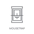 mousetrap linear icon. Modern outline mousetrap logo concept on