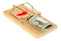 Mousetrap and money Royalty Free Stock Photo