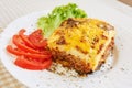 Moussaka dinner Royalty Free Stock Photo