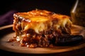 Moussaka from Greece food photography - made with Generative AI tools