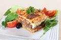 Moussaka and salad