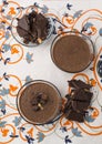 Mousse au chocolat in little bowls