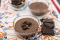 Mousse au chocolat in little bowls