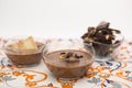 Mousse au chocolat in little bowls