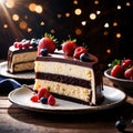 Mousse Cake , traditional popular sweet dessert cake