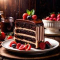 Mousse Cake , traditional popular sweet dessert cake