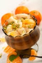 Mousse made from oranges and pistachioes Royalty Free Stock Photo