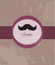 Moustache background invitation