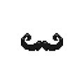 Moustache cartoon pixel art clipart