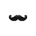 Moustache cartoon pixel art illustration