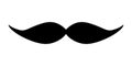 Moustache Icon - Black Vector Illustration - Isolated On White