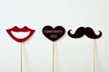 Moustache, mouth and text valentines day