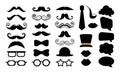 Moustache mustache vector hipster icon set Royalty Free Stock Photo