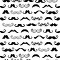 Moustache mustache vector seamless pattern background hipster