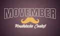 Moustache November Illustration For Flyers, Banners And Web