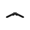 Moustache pixel art icon vector graphic