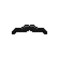 Moustache pixel art style graphic design