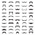 Moustache silhouettes. Barber shop pictures collection shaved gentlemen recent vector templates