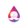 Moustache and volley ball drop icon design