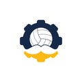 Moustache and volley ball gear vector icon design