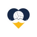Moustache and volley ball heart icon design