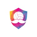 Moustache and volley ball vector icon design.
