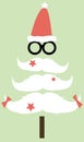 Moustaches Christmas tree Royalty Free Stock Photo